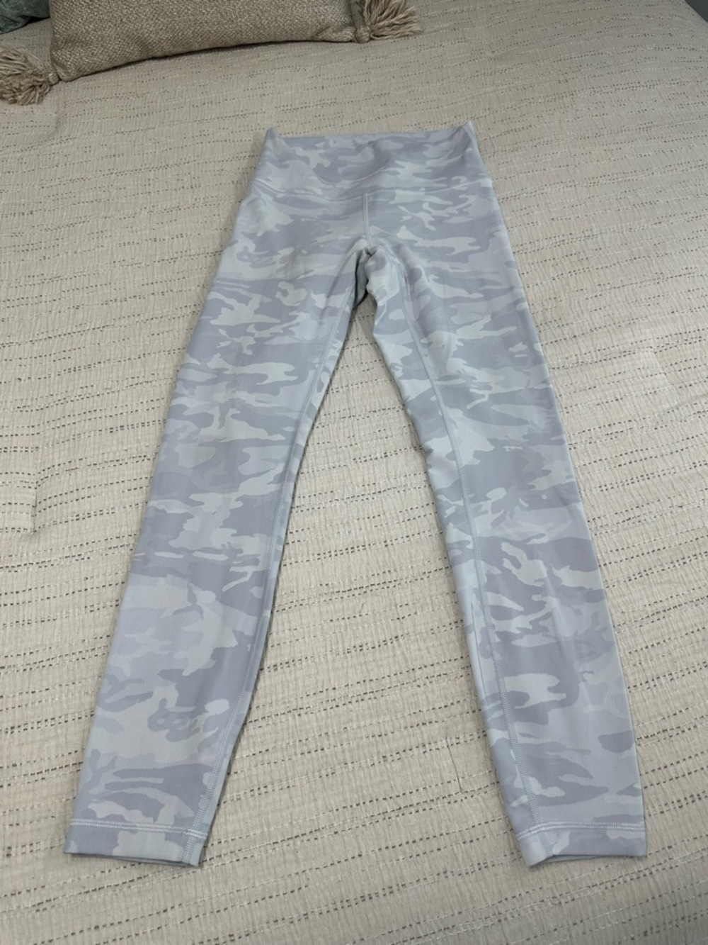 lululemon athletica Light Gray Wunder Under Camo High-Rise Leggings